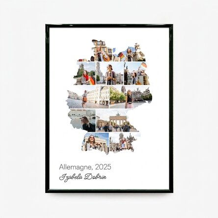 Tableau personnalisé avec 11 photos et un texte - Allemagne