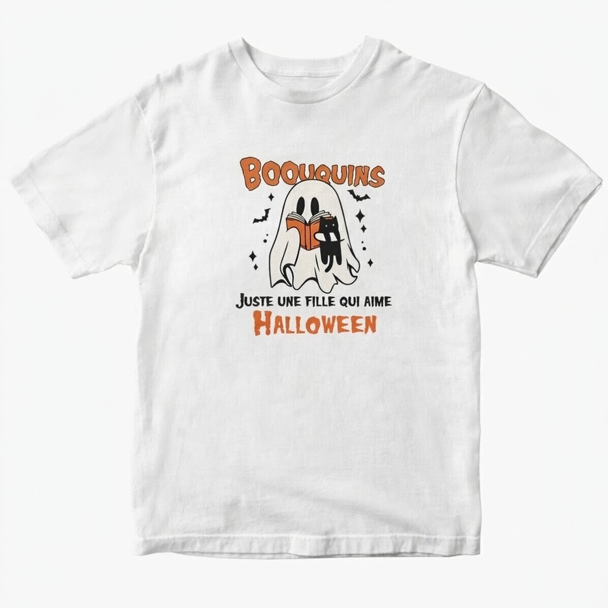 T-shirt en coton personnalisé avec un texte - Booooks