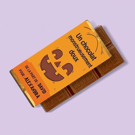 Mini-tablette de chocolat personnalisée avec un message - Incroyablement sucrée