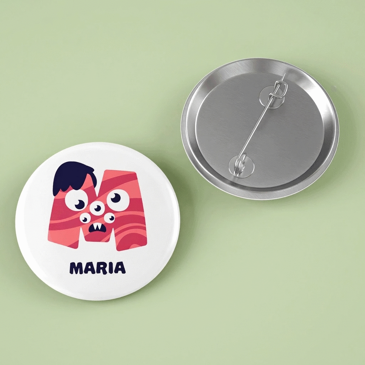 Badge personnalisé avec prénom - Monstrulet