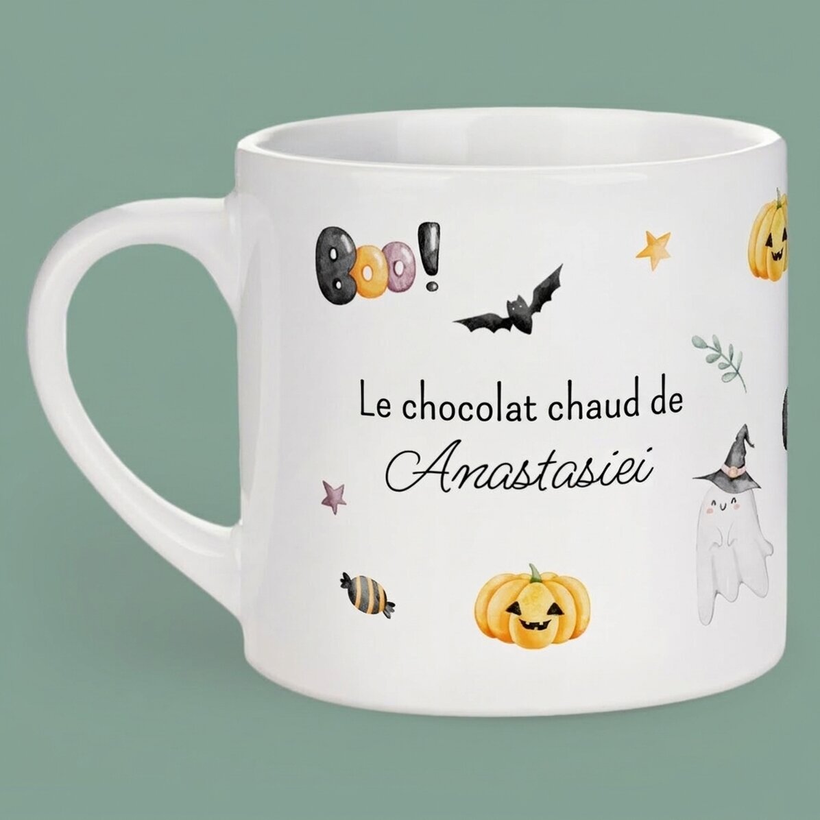 Tasse personnalisée pour enfants avec message - Halloween