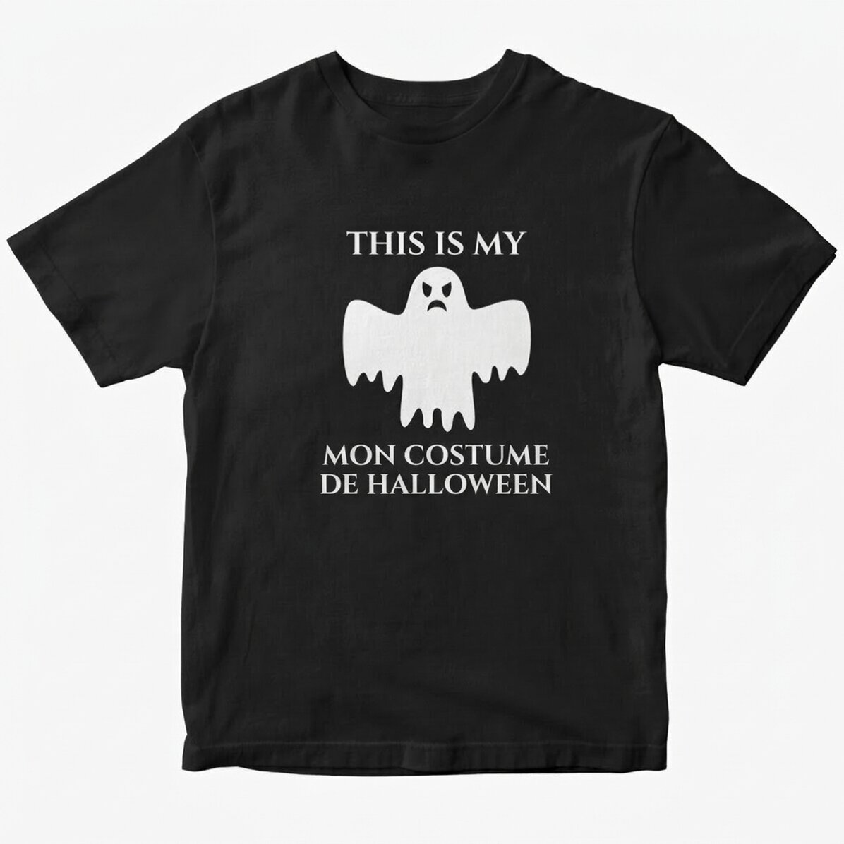 T-shirt en coton personnalisé avec un texte - Halloween