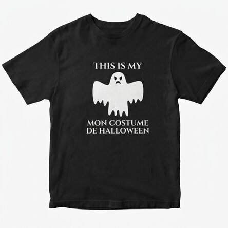 T-shirt en coton personnalisé avec un texte - Halloween