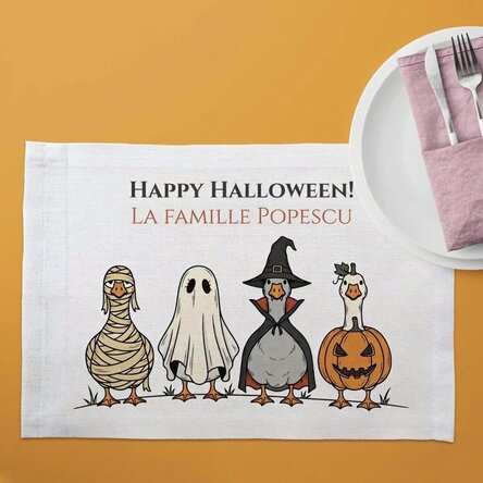 Support d'assiette personnalisé avec inscription - Halloween