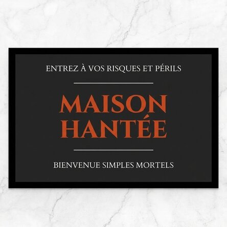 Paillasson personnalisé avec inscription - Haunted House