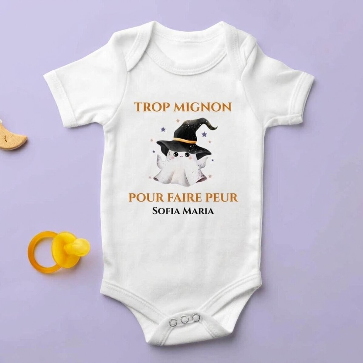 Body pour bébé personnalisé avec un message - Halloween