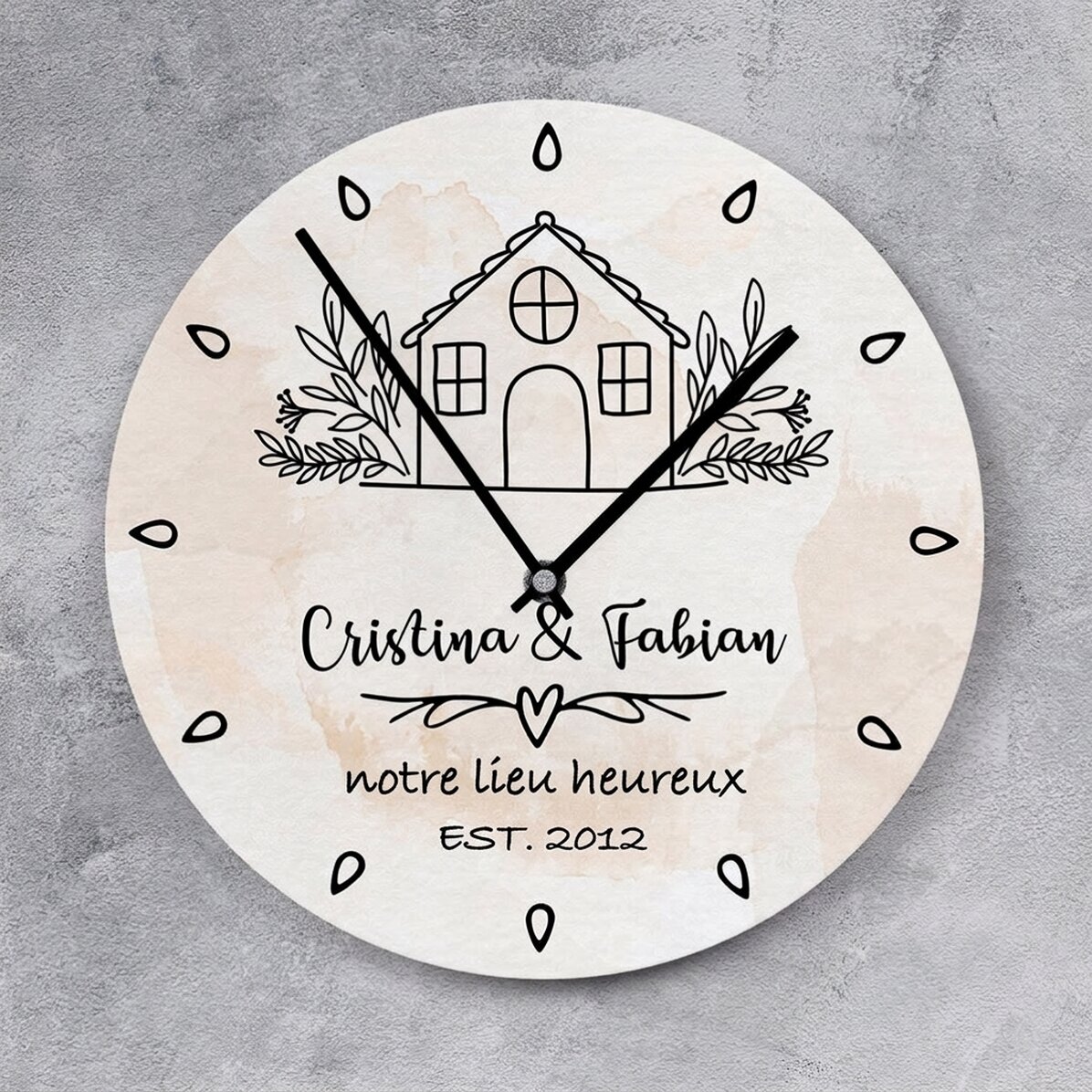 Montre personnalisée avec inscription - Happy place