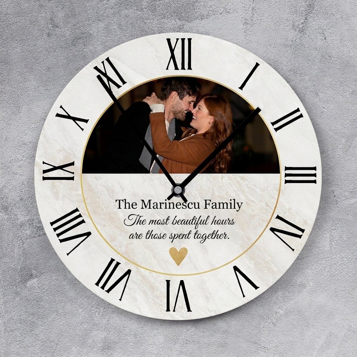 Montre personnalisée avec une photo et un texte - Golden time