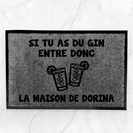 Paillasson d'intérieur personnalisé - Gin