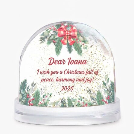Boule de Noël de bureau personnalisée avec un message et une photo - Joyeux Noël