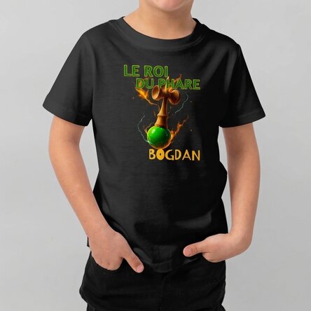 T-shirt en coton pour enfants personnalisé avec un texte - Lighthouse King