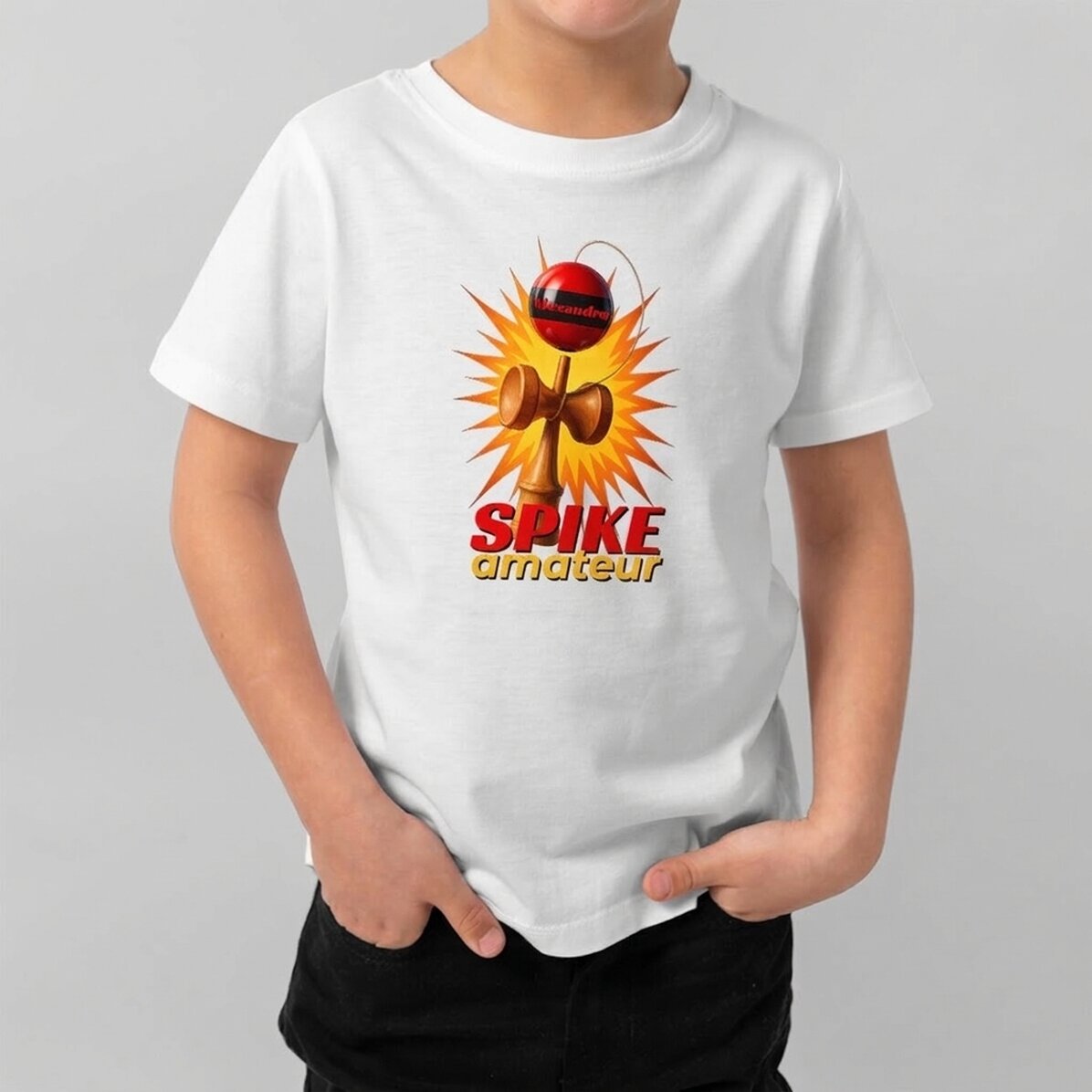 T-shirt en coton pour enfants personnalisé avec un texte - Spike Enthusiast