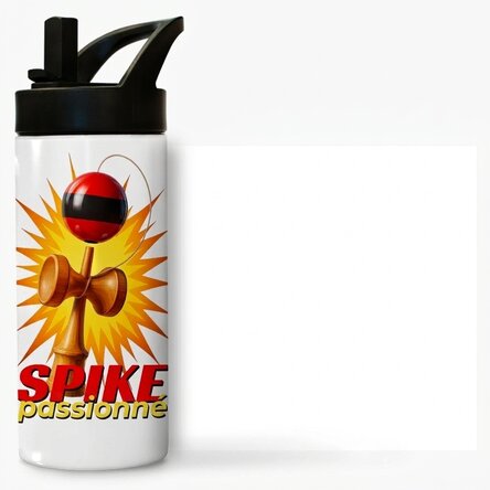 Thermos avec poignée et paille, personnalisé avec le prénom de l'enfant - Spike Enthusiast