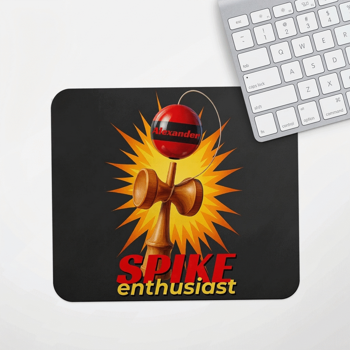 Tapis de souris personnalisé avec texte - Spike Enthusiast