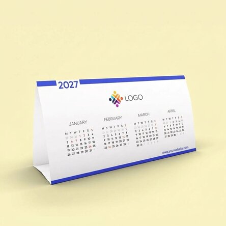 Calendrier de bureau personnalisé avec logo et message
