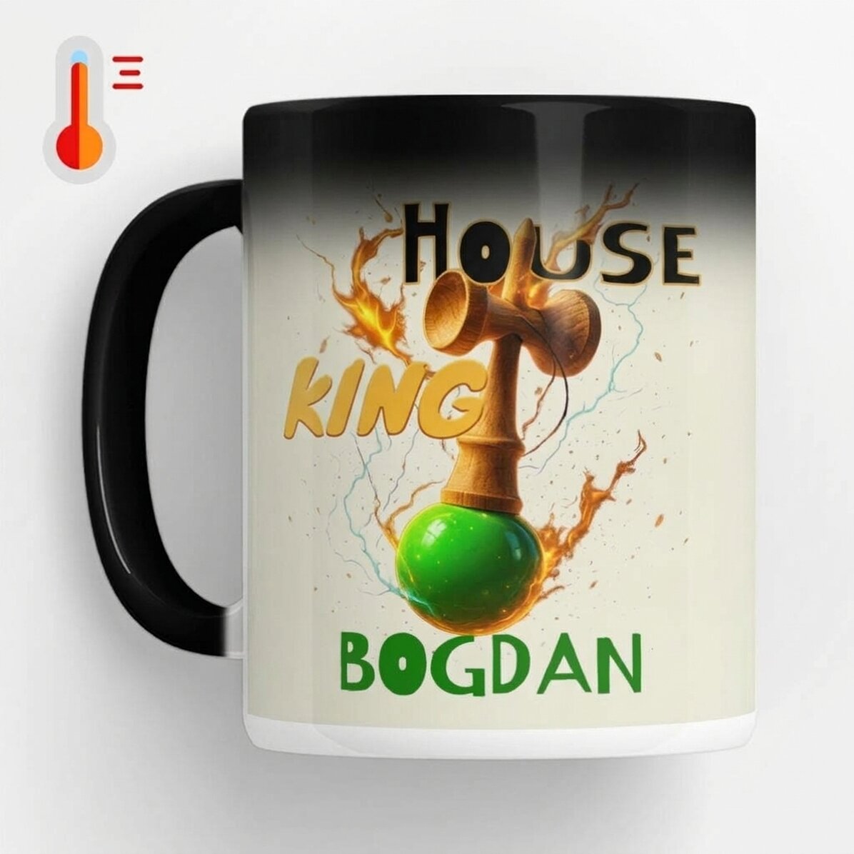 Tasse thermosensible personnalisée avec texte - Lighthouse King