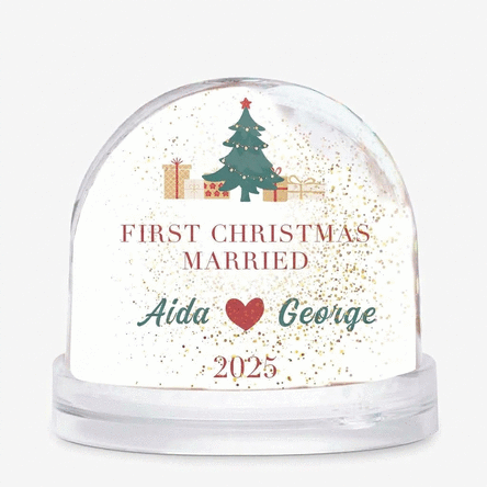 Boule de Noël de bureau personnalisée avec texte et photo - Noël