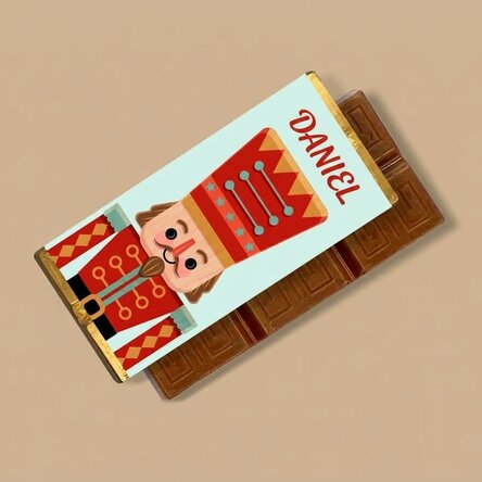 Mini-tablette de chocolat personnalisée avec un message - Nutcracker