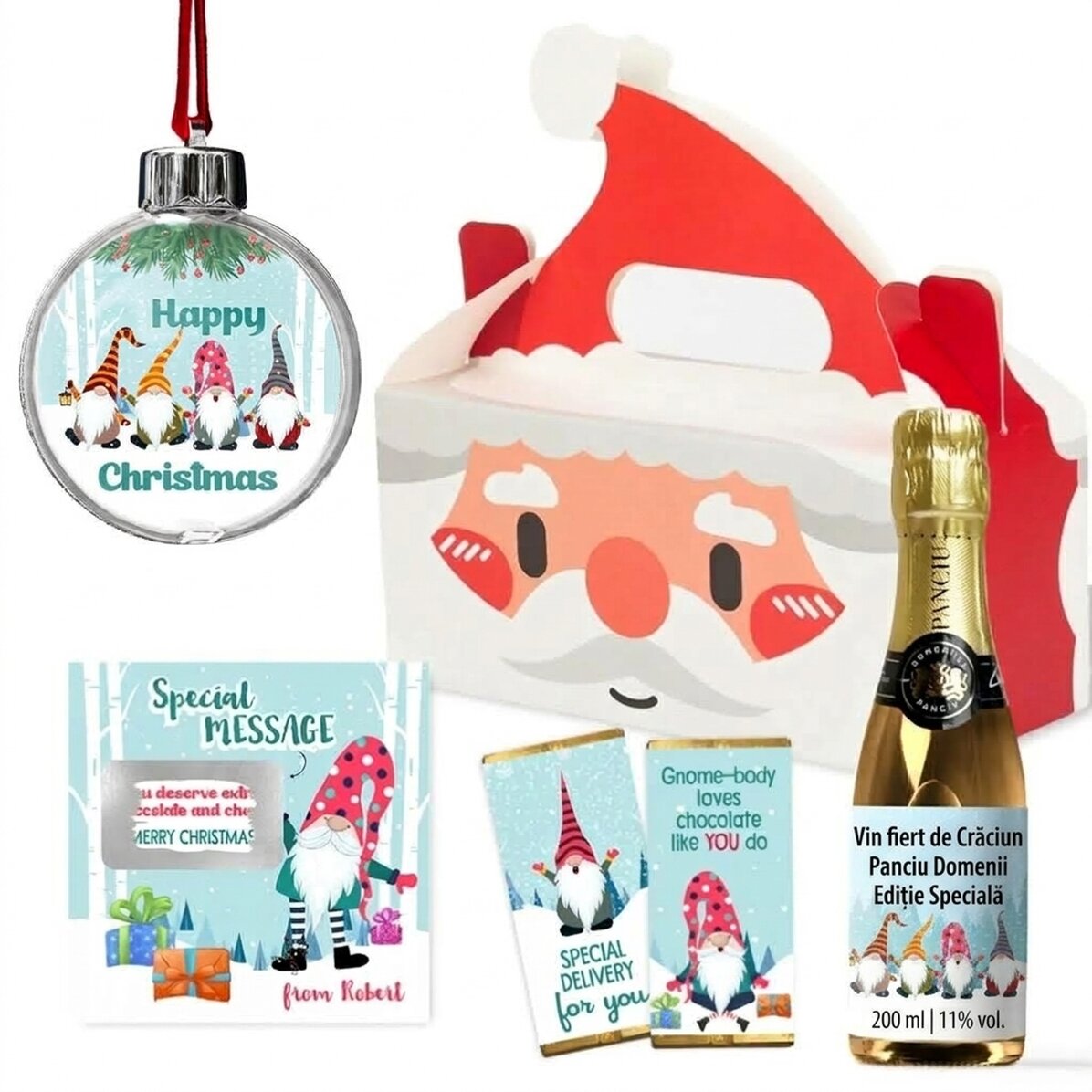 Coffret cadeau avec carte personnalisée - Let it snow
