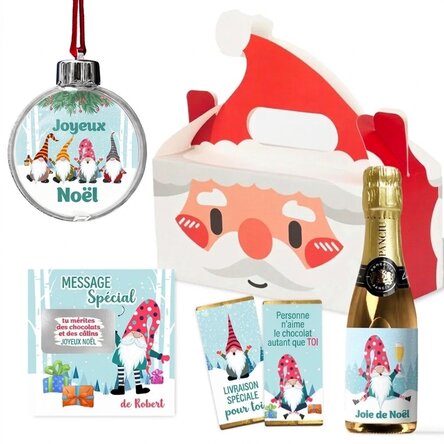 Coffret cadeau avec carte personnalisée - Let it snow