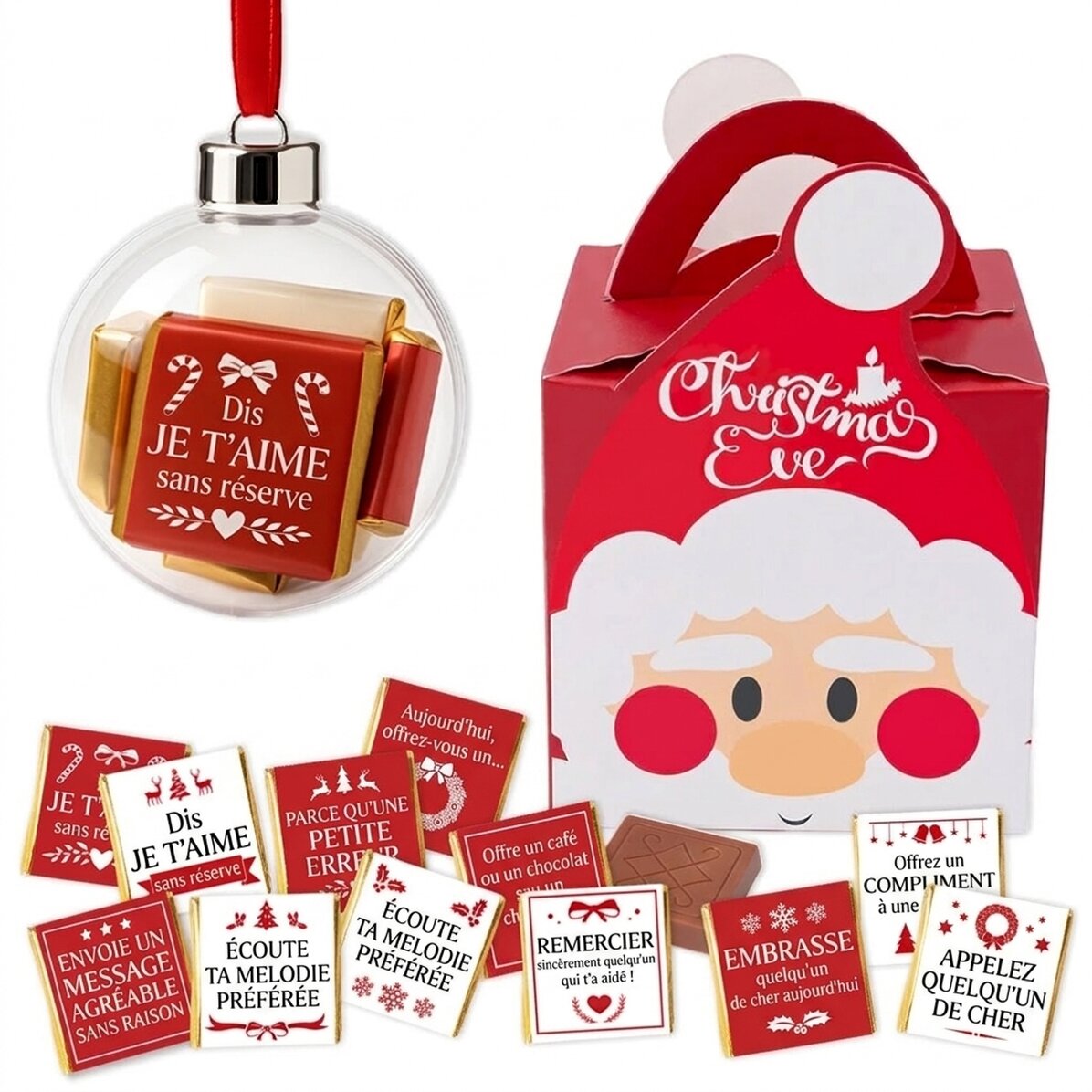 Coffret cadeau « Globe » contenant 10 mini-chocolats - Fapte bune