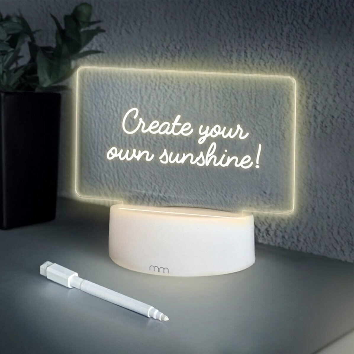 Lampe de veille LED / panneau lumineux pour messages