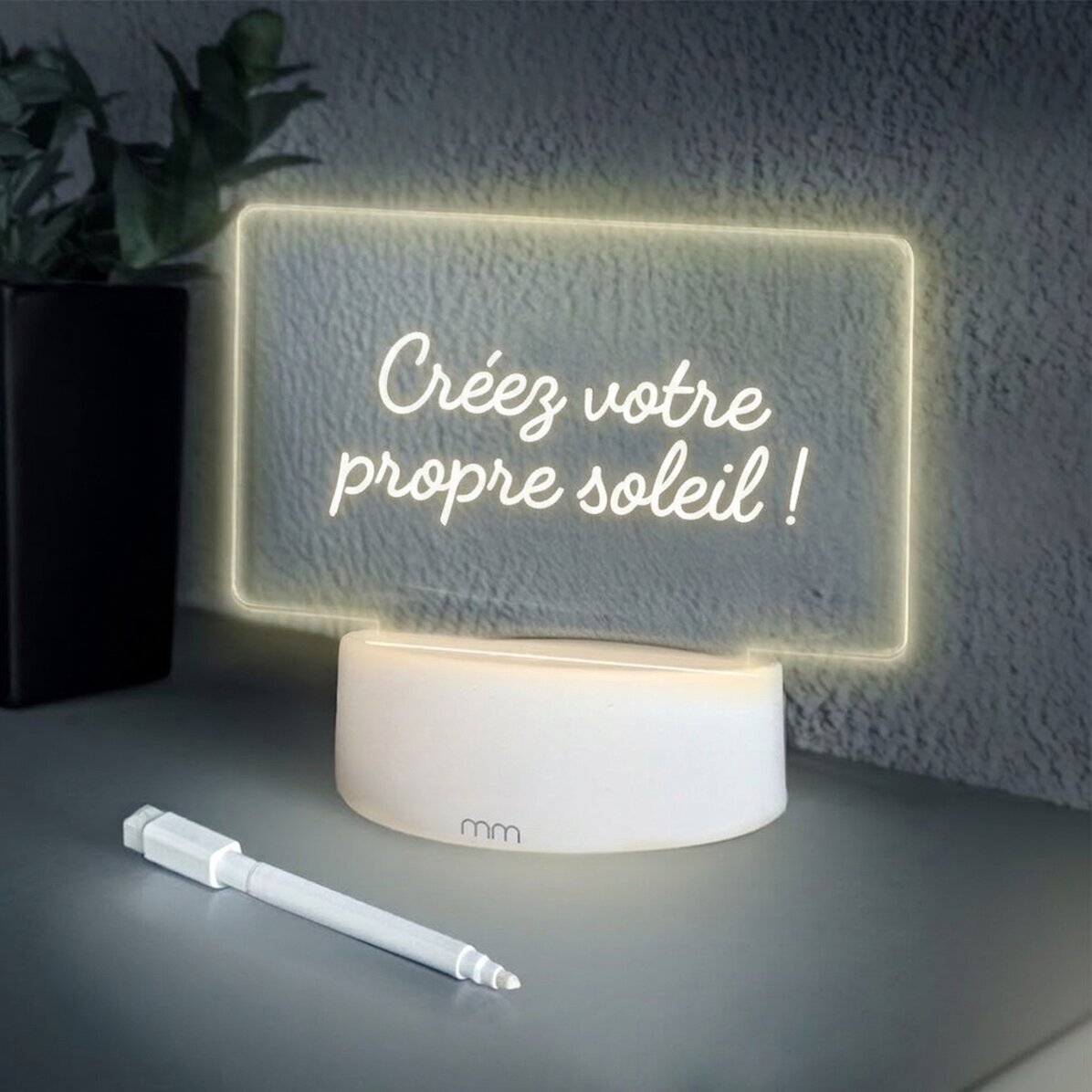 Lampe de veille LED / panneau lumineux pour messages
