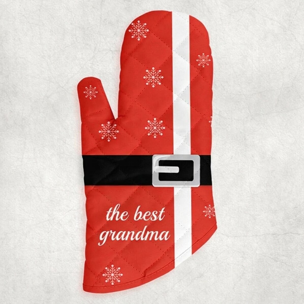 Gant de cuisine personnalisé avec inscription - Père Noël