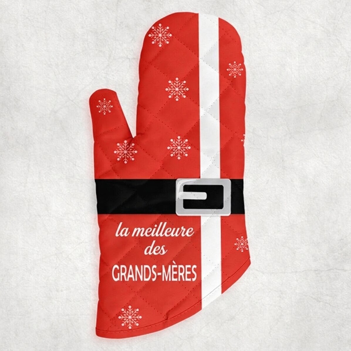 Gant de cuisine personnalisé avec inscription - Père Noël