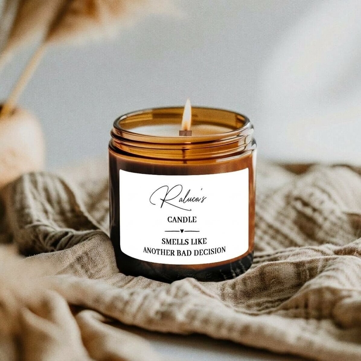Petite bougie parfumée personnalisée avec un message - Smells like