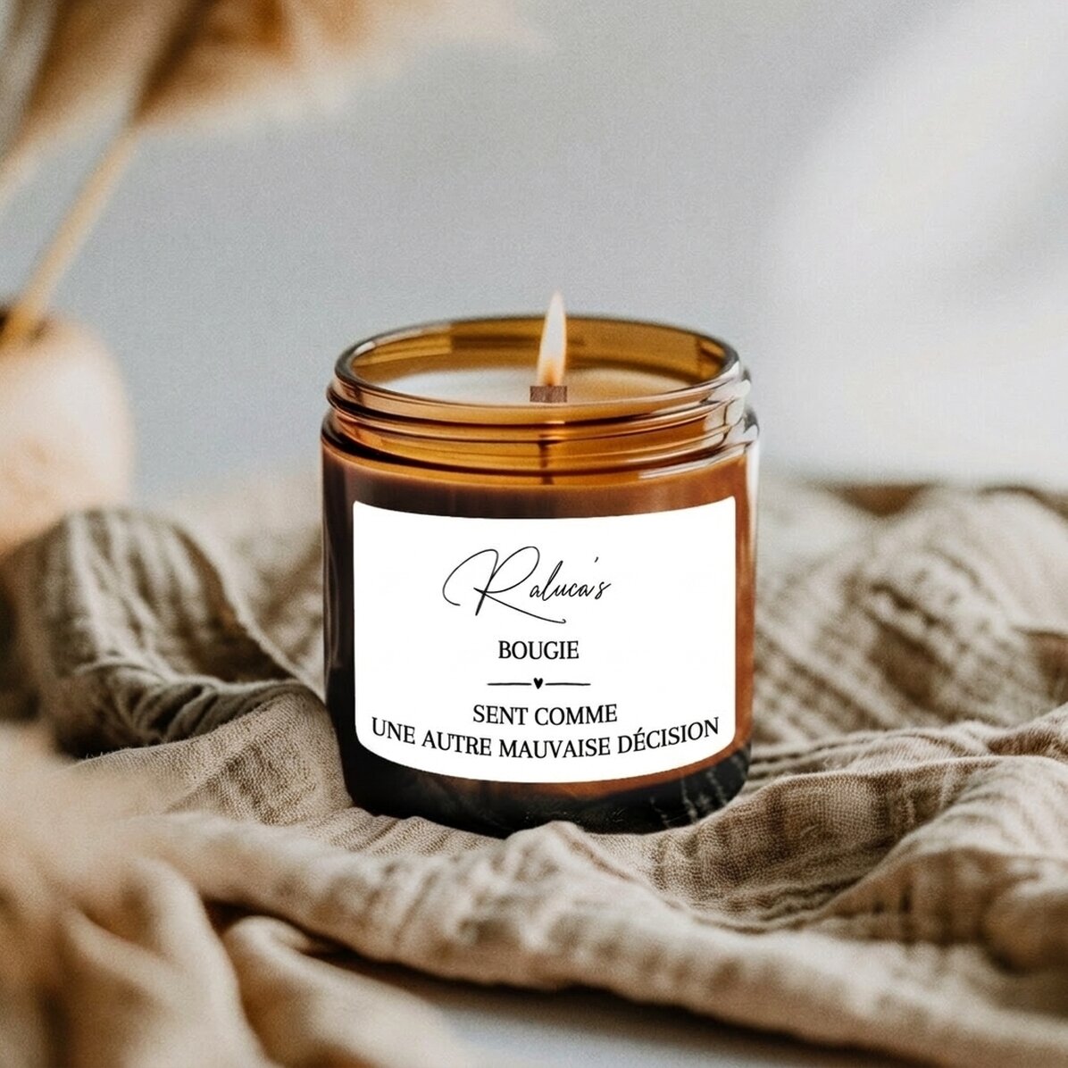 Petite bougie parfumée personnalisée avec un message - Smells like