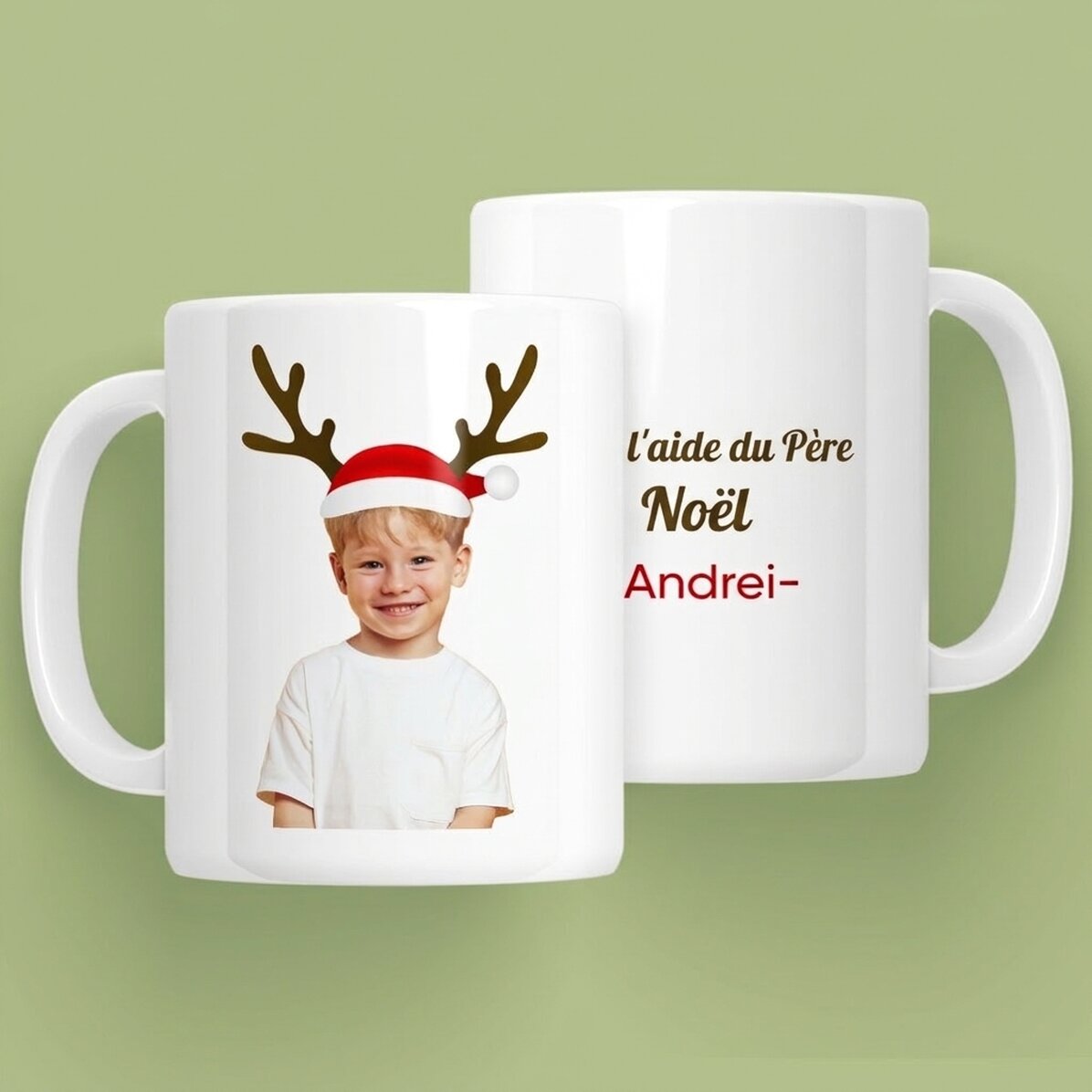 Tasse personnalisée avec photo et message - Ren