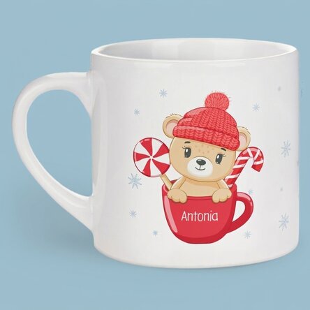 Tasse personnalisée pour enfants avec prénom et photo - Noël