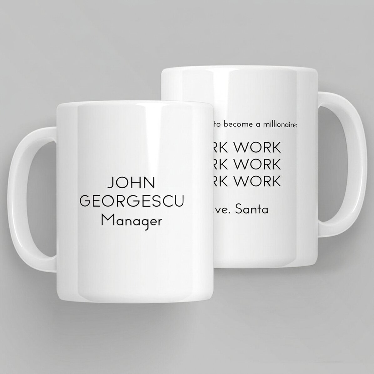 Tasse personnalisée avec message - Millionnaire