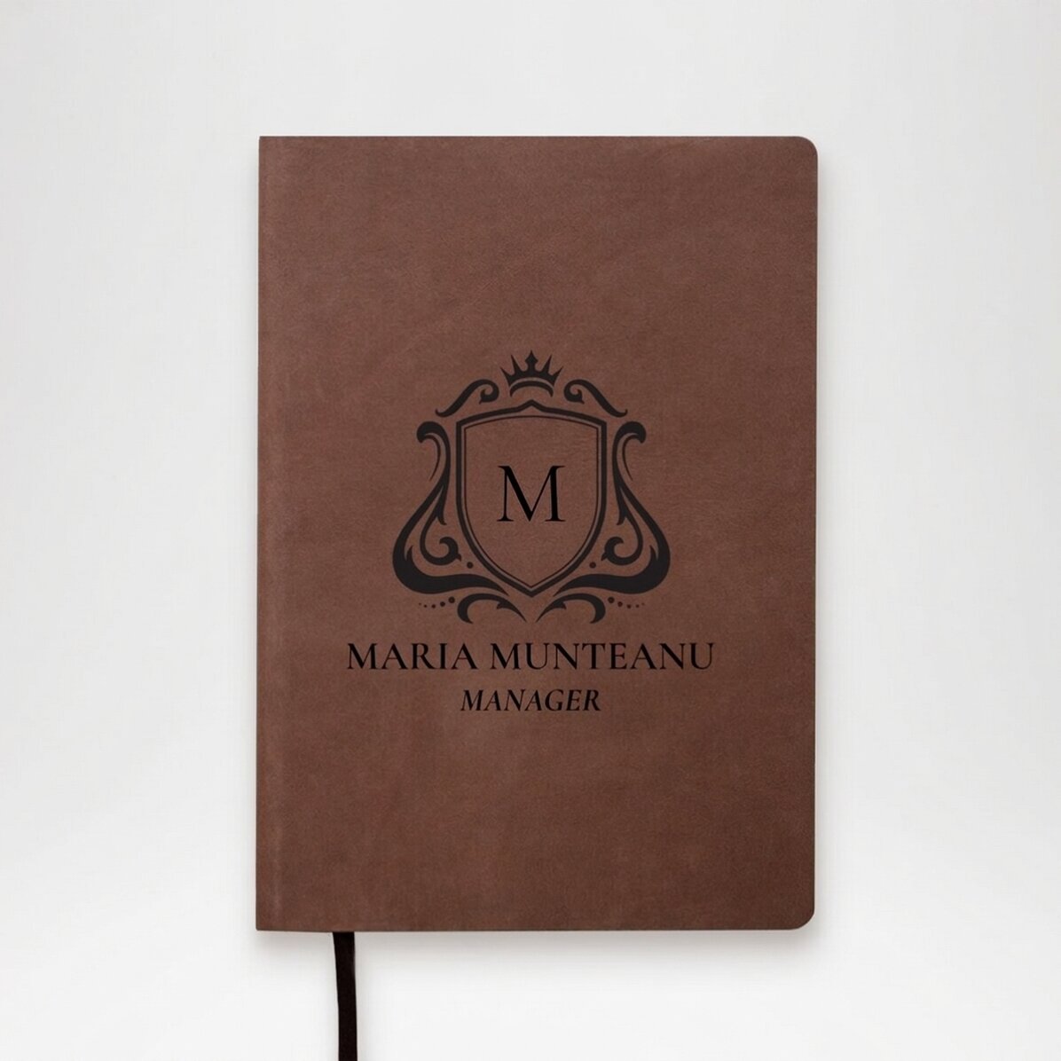 Agenda en cuir personnalisé avec message - Royal