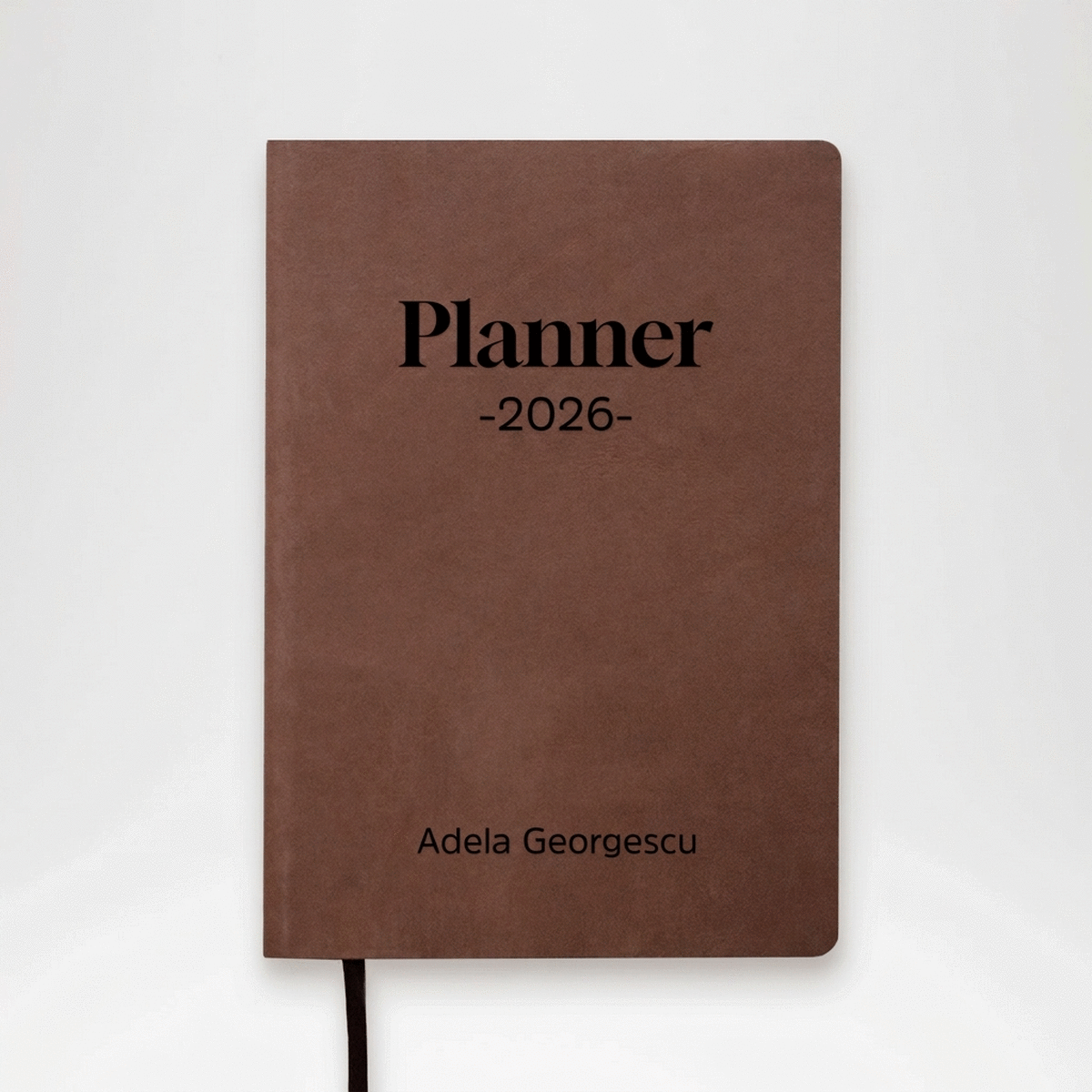 Agenda en cuir personnalisé avec texte - Agenda