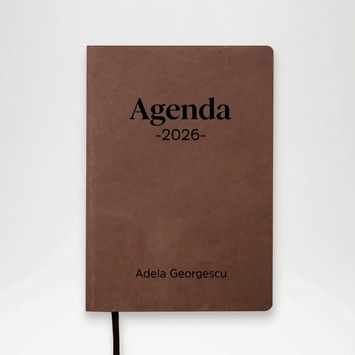 Agenda en cuir personnalisé avec texte - Agenda
