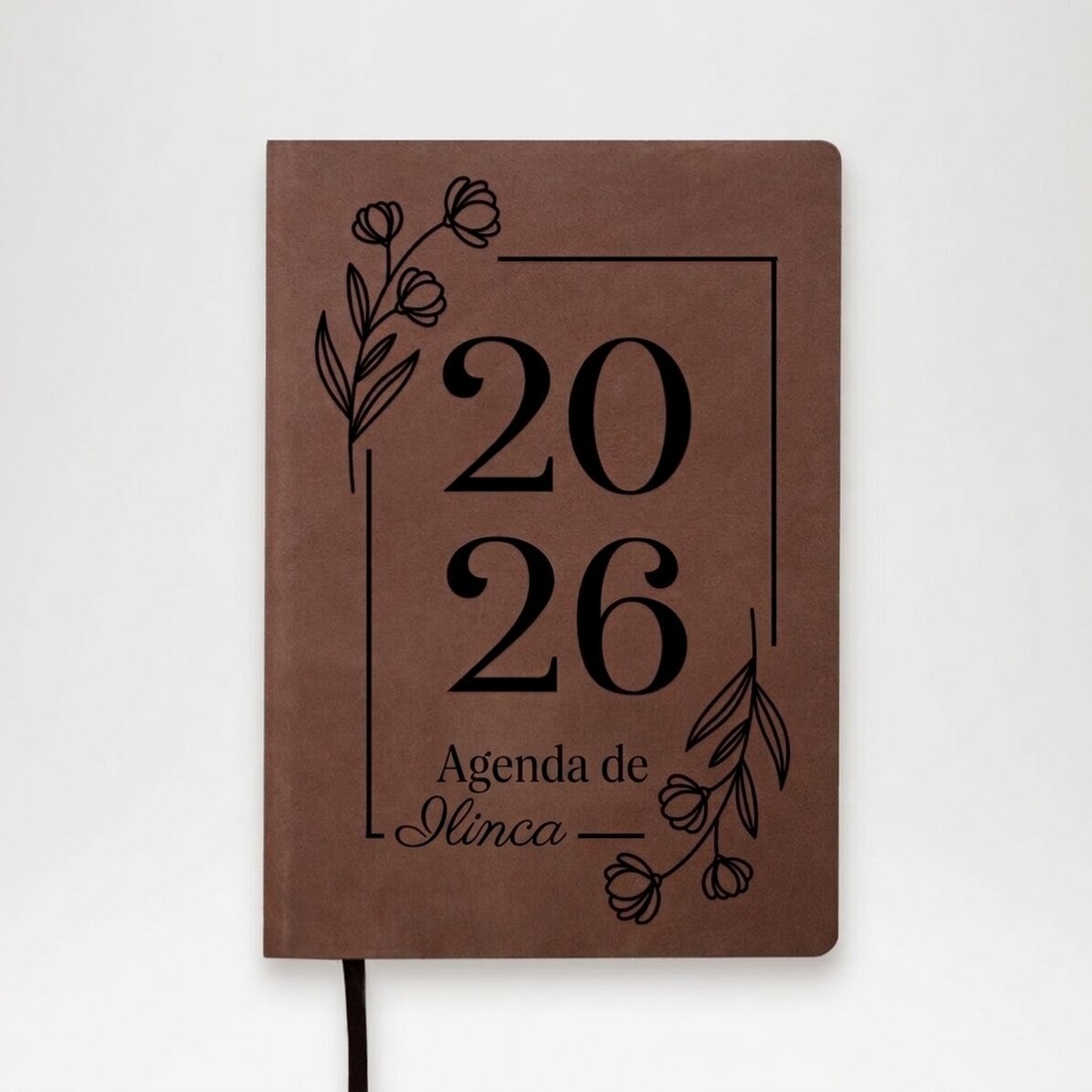 Agenda en cuir personnalisé avec message - Agenda