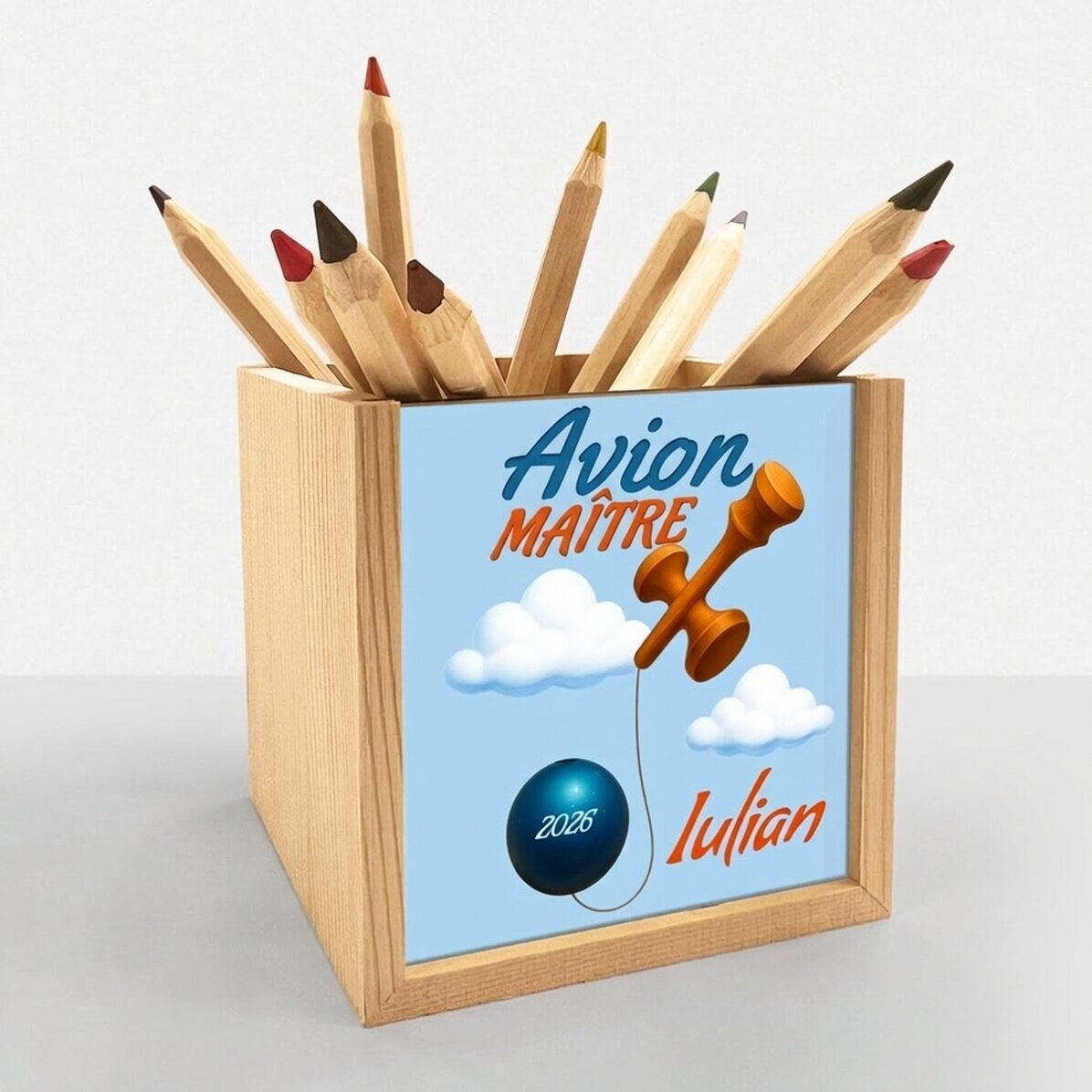 Porte-crayons personnalisé avec inscription - Airplane Master