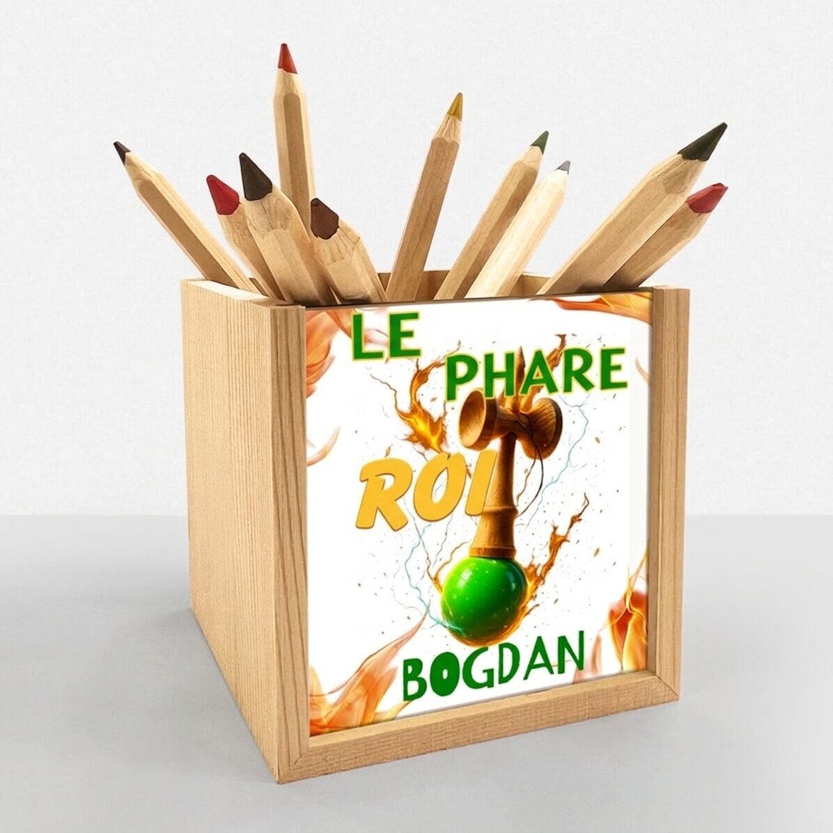 Porte-crayons personnalisé avec inscription - Lighthouse King