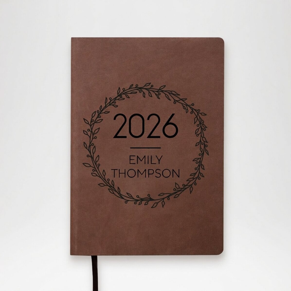 Agenda en cuir personnalisé avec nom