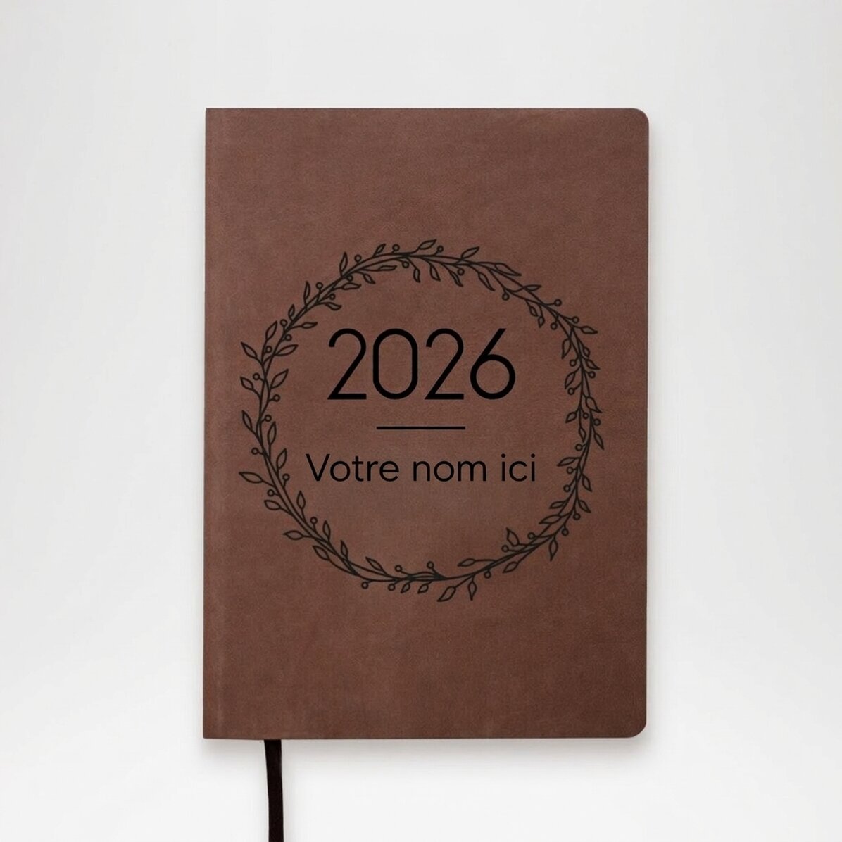 Agenda en cuir personnalisé avec nom