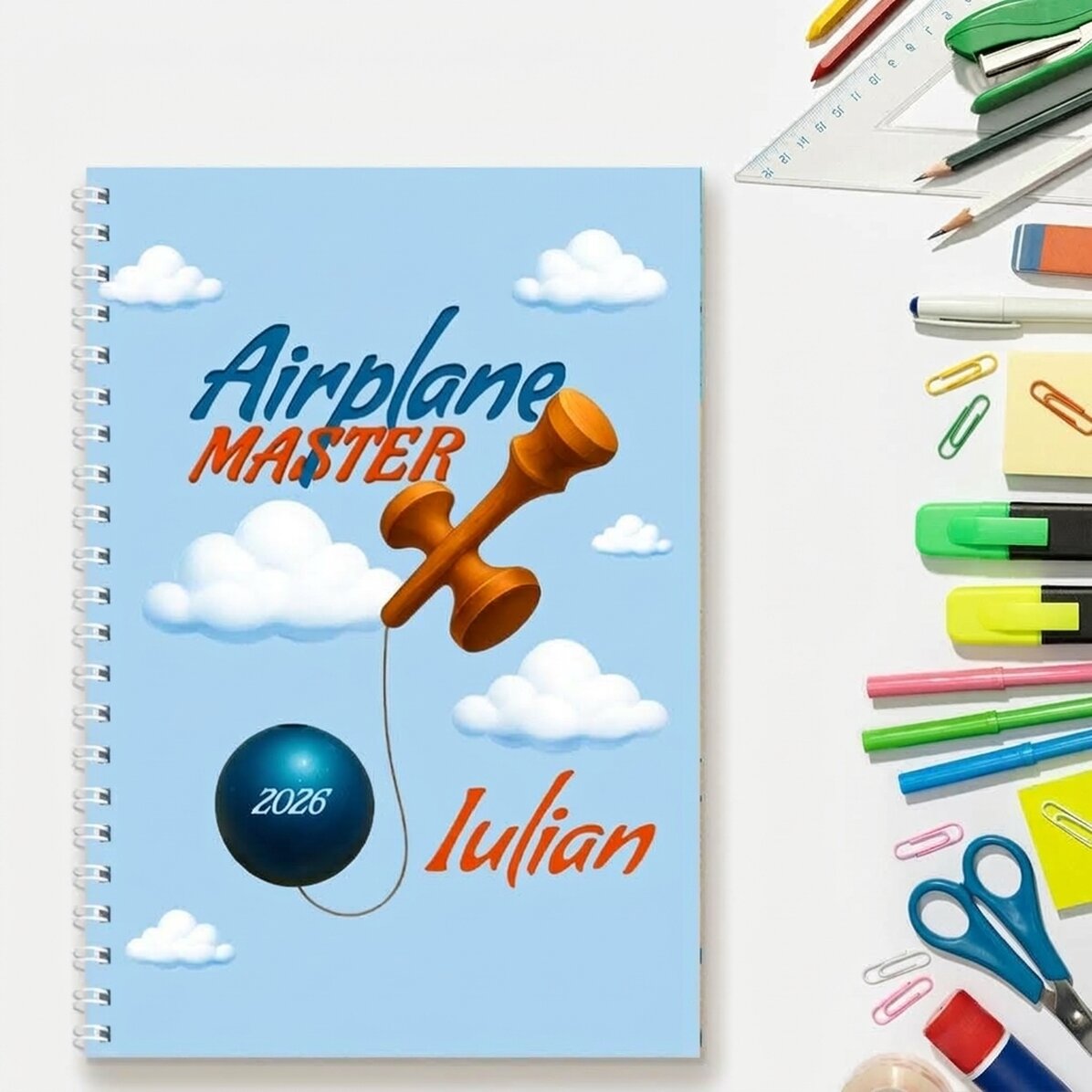 Carnet personnalisé avec texte - Airplane Master