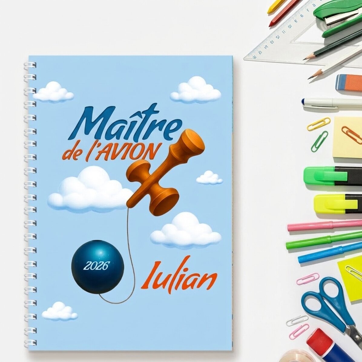 Carnet personnalisé avec texte - Airplane Master