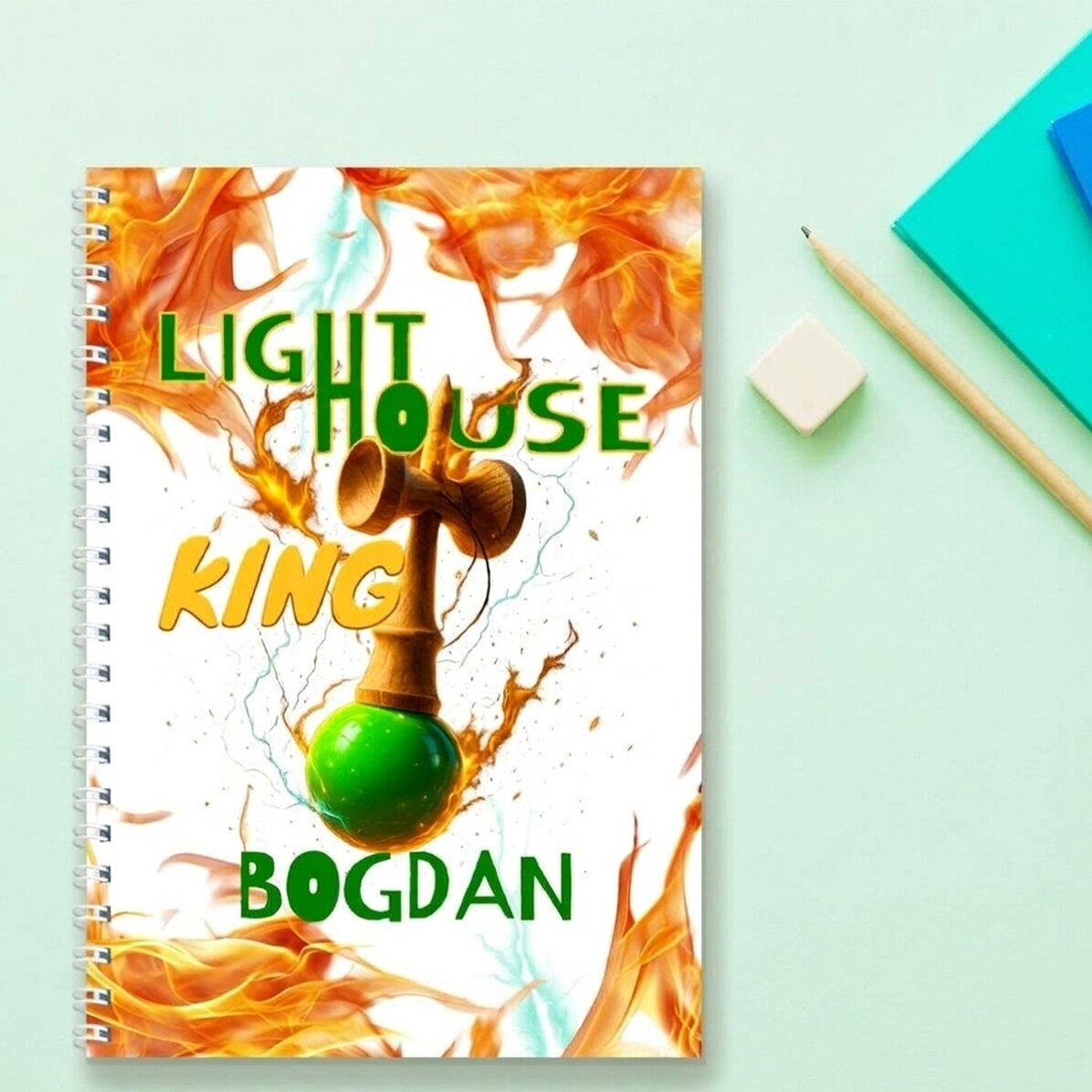 Carnet personnalisé avec texte - Lighthouse King