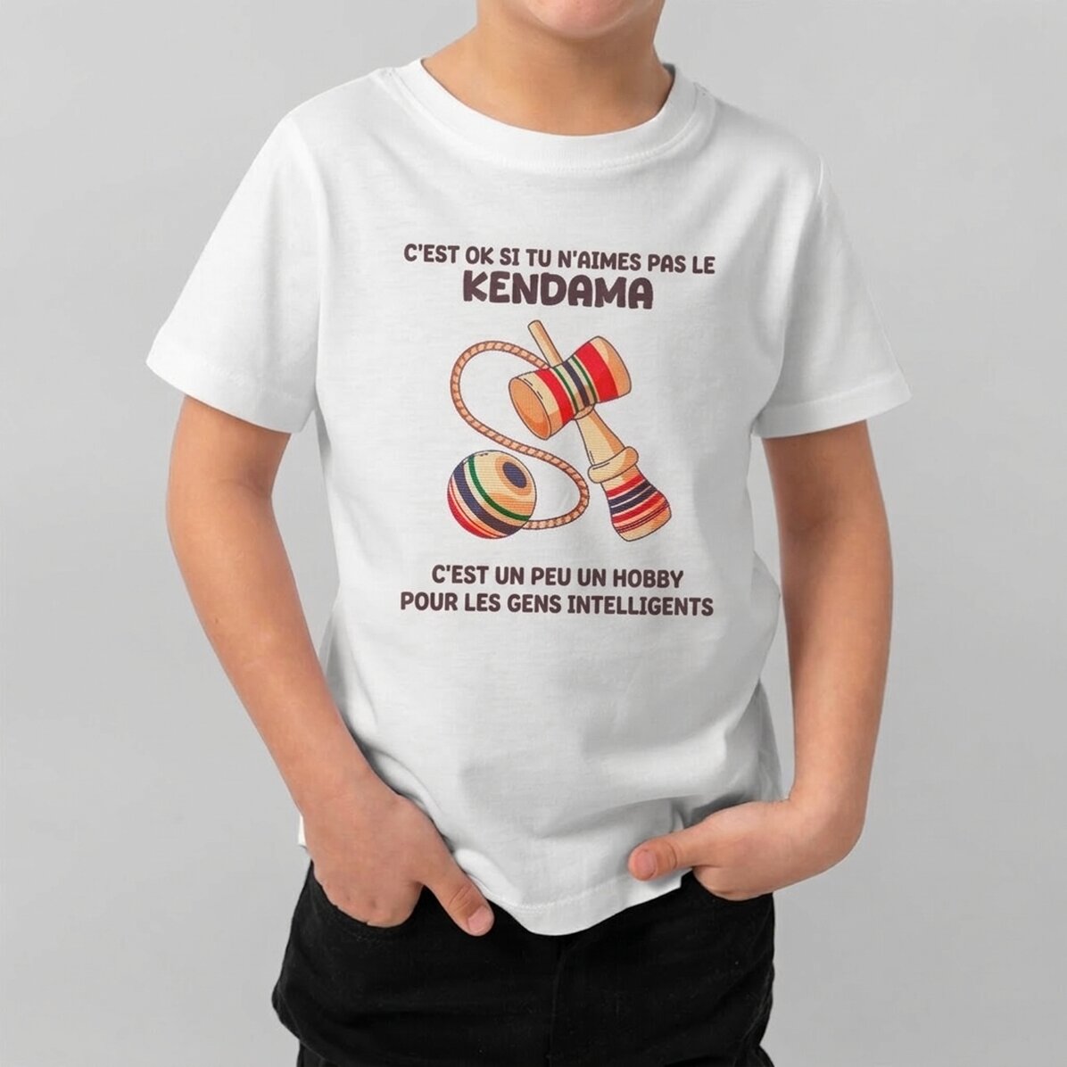 T-shirt en coton pour enfants personnalisé avec un texte - Smart hobby