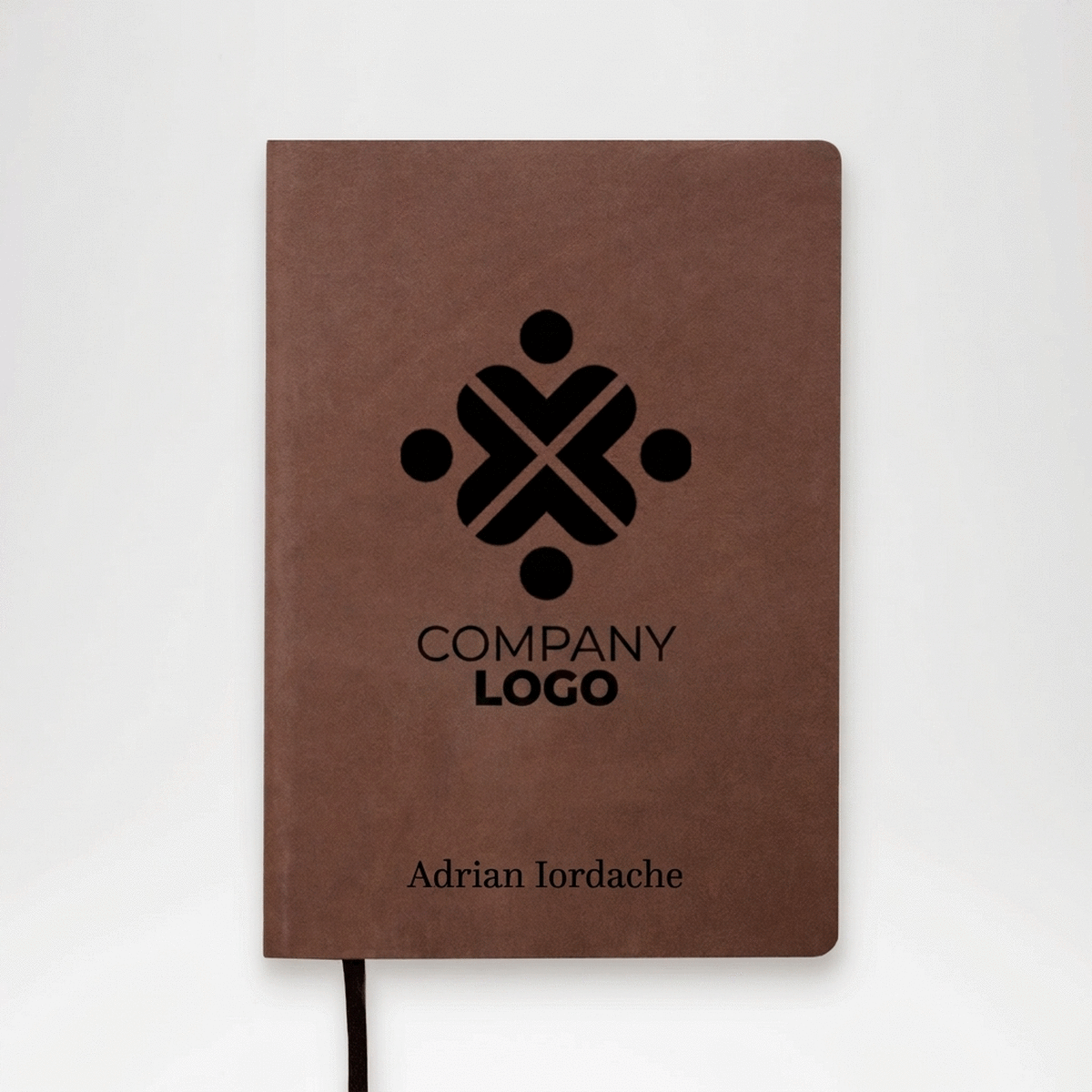 Agenda en cuir personnalisé avec nom et logo