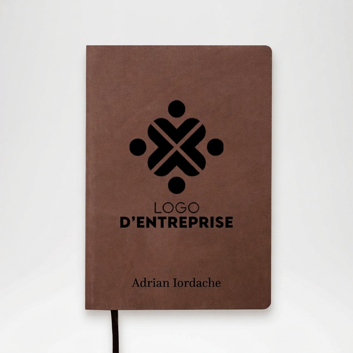 Agenda en cuir personnalisé avec nom et logo