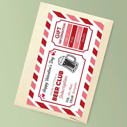 Carte personnalisée avec texte - Beer Club