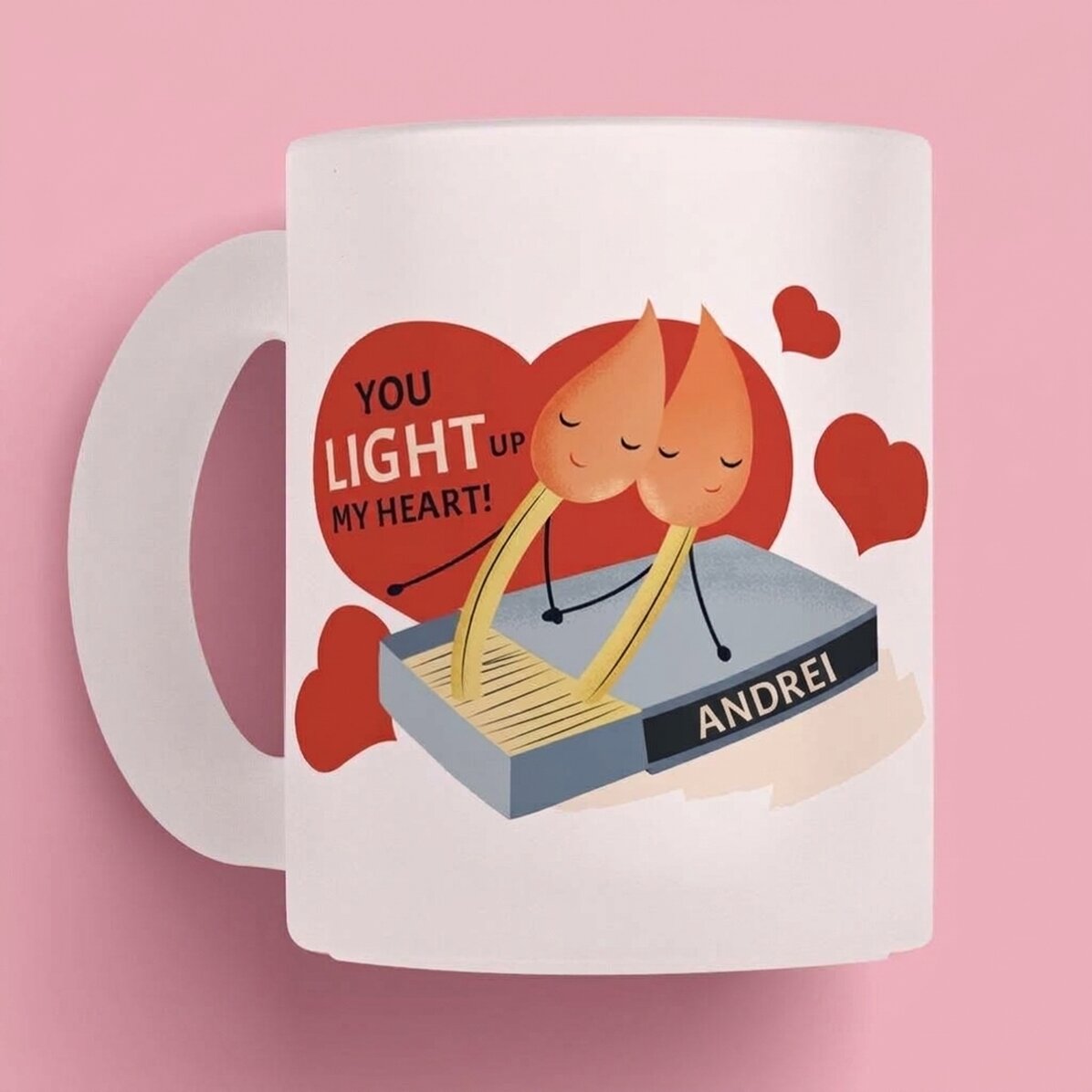 Tasse personnalisée avec message - Light up my heart